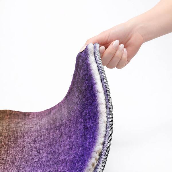 Dream Shag Premium Machine Washable Abstract ADS587 Purple 9 ft. x 12 ft. Area Rug