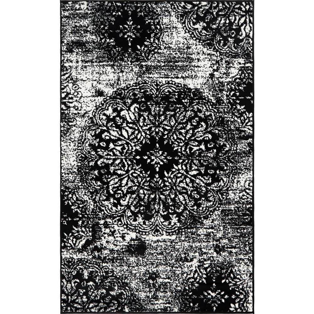 Sofia Grand Black 3' 3 x 5' 3 Area Rug price history on PriceWatchPro