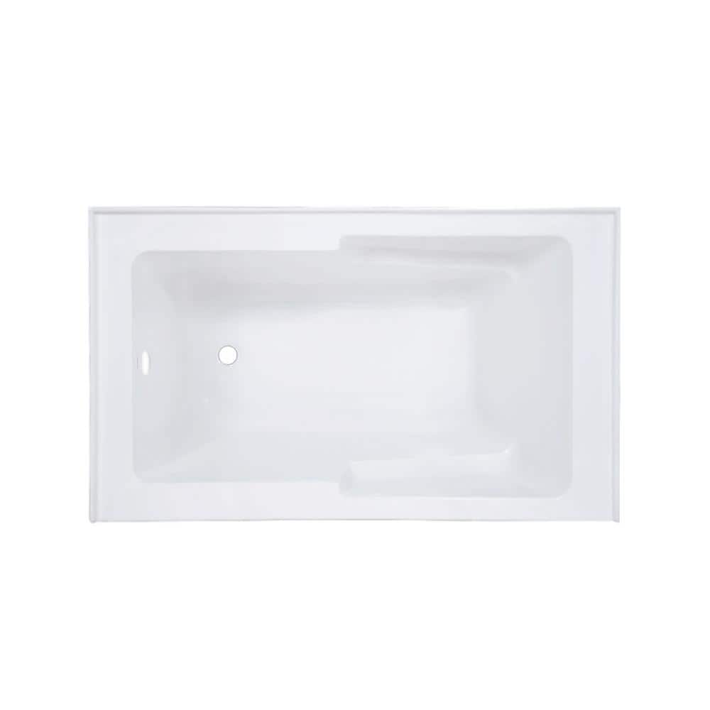 Voltaire 54" White Acrylic Alcove Bathtub with Apron