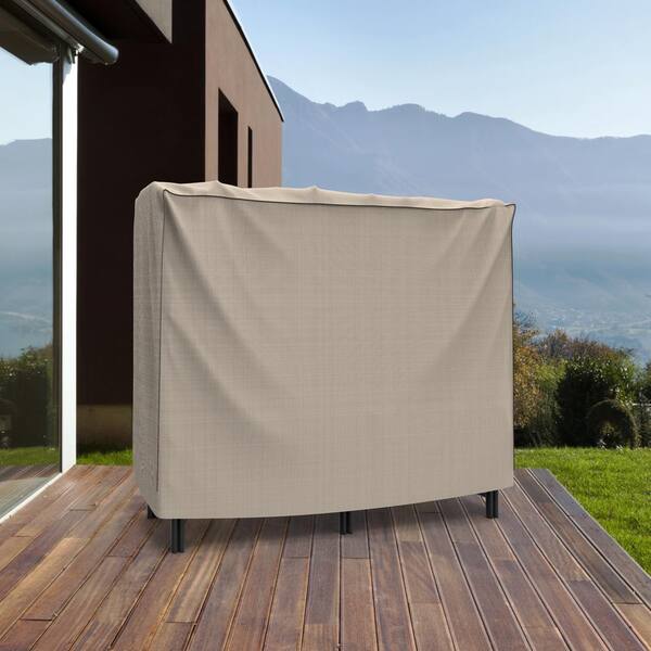 Hampton Bay Square Beige Patio Furniture Cover HB210113 - The Home Depot