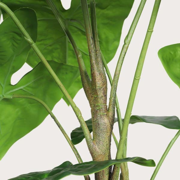 30 in. Artificial Tropical Alocasia Leaf Plant Real Touch Fake