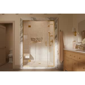 Castia By Studio McGee Rite-Temp 1-Handle Shower Trim Kit 1.75 GPM in Vibrant Brushed Moderne Brass