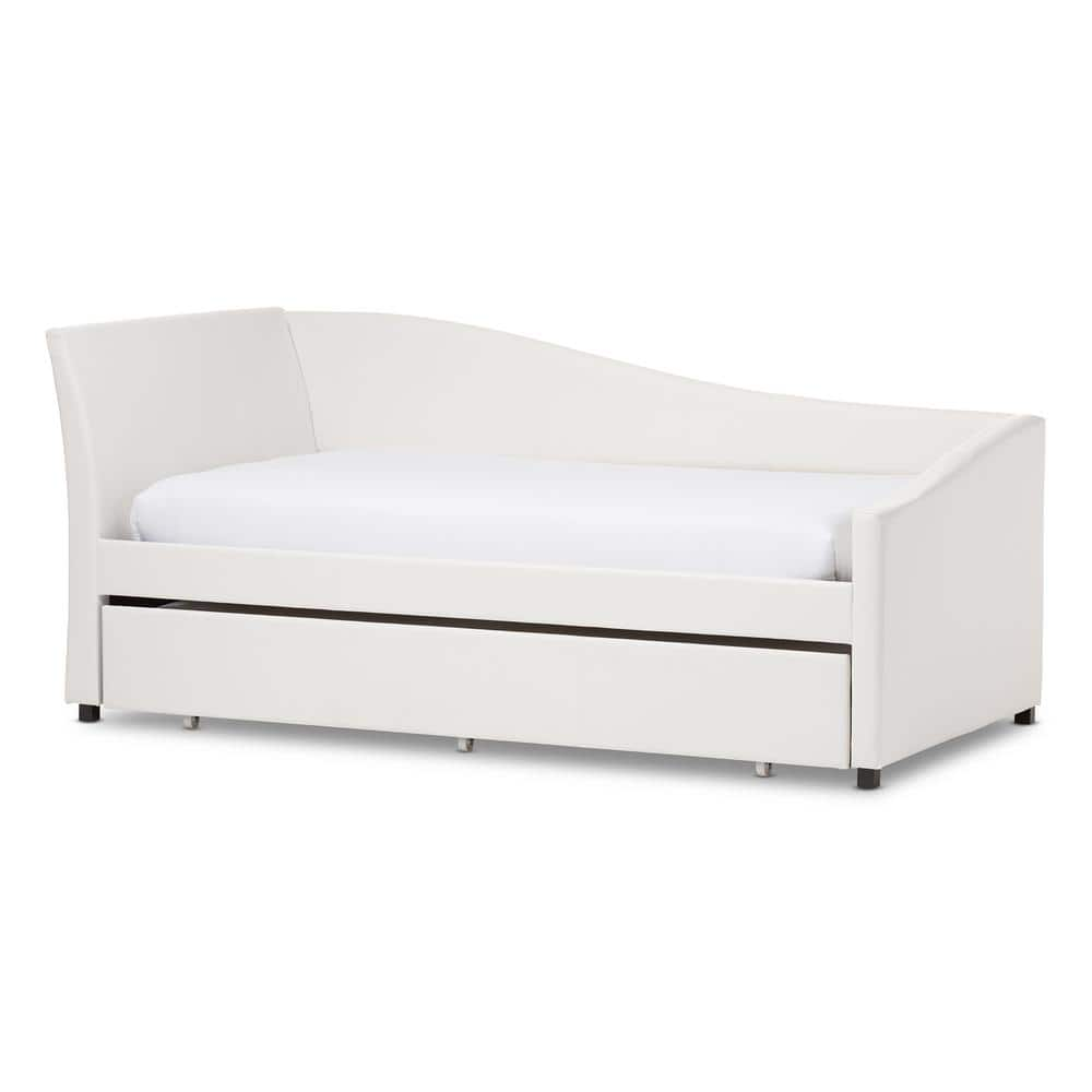 Baxton Studio Vera Contemporary White Faux Leather Upholstered