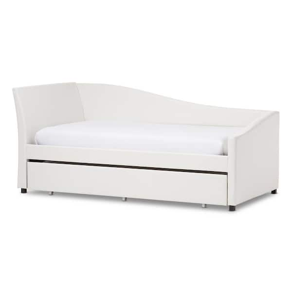 Baxton Studio Vera Contemporary White Faux Leather Upholstered