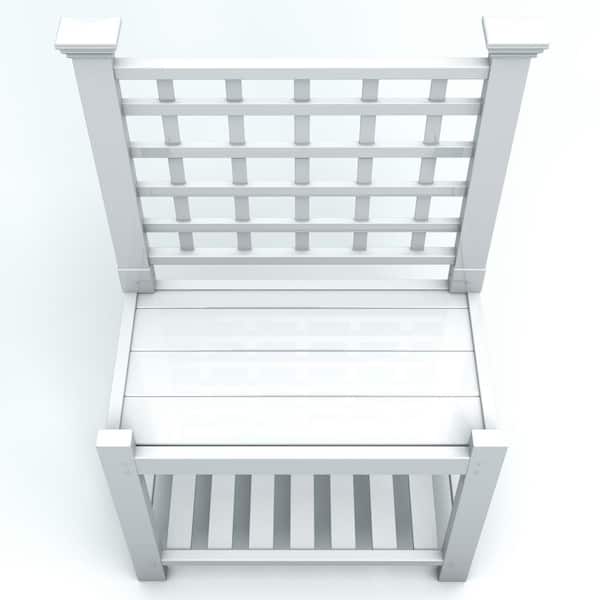 VITA - Burbank Deluxe 41.25 in. x 66.5 in. White Vinyl Potting Bench