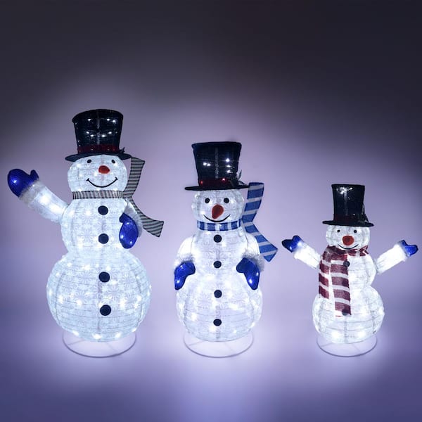 Joiedomi 4ft Multicolor Metal and Fabric Christmas Collapsible