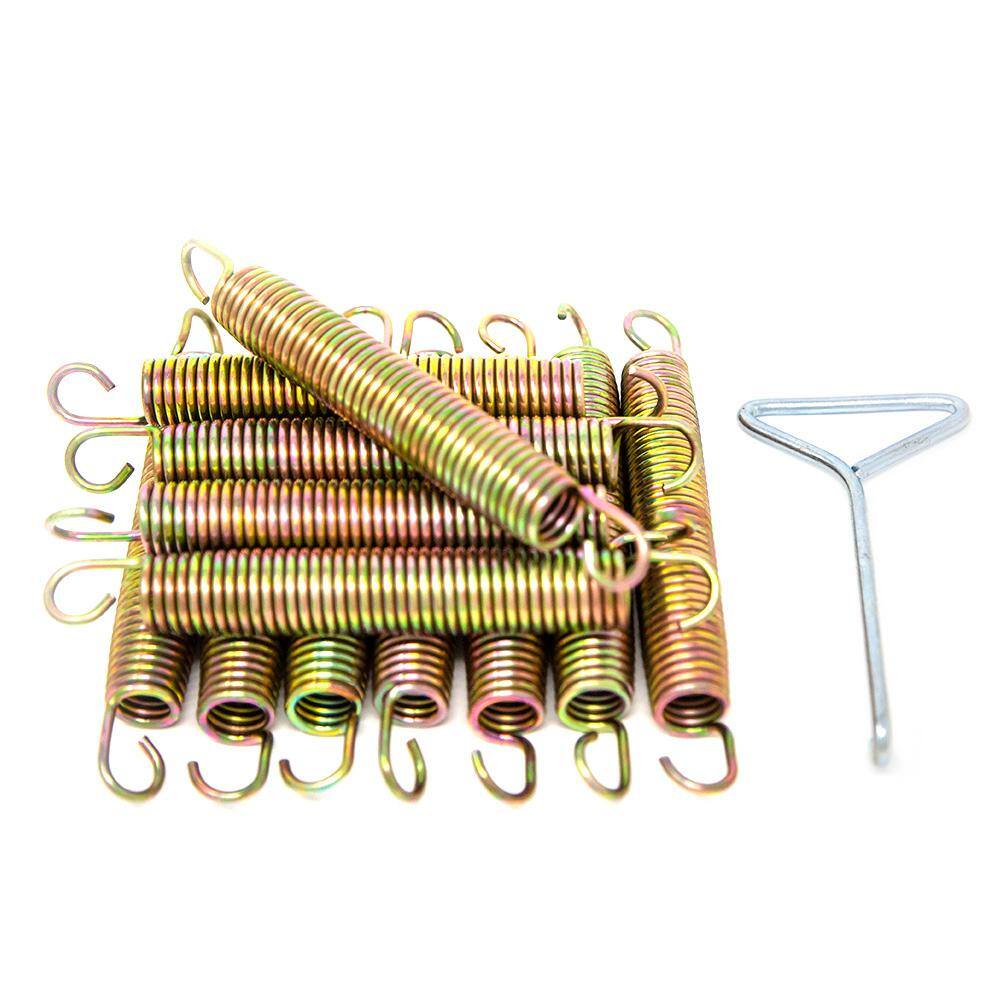 Set of 12 Rust-Resistant Galvanized Steel Trampoline Springs with Puller