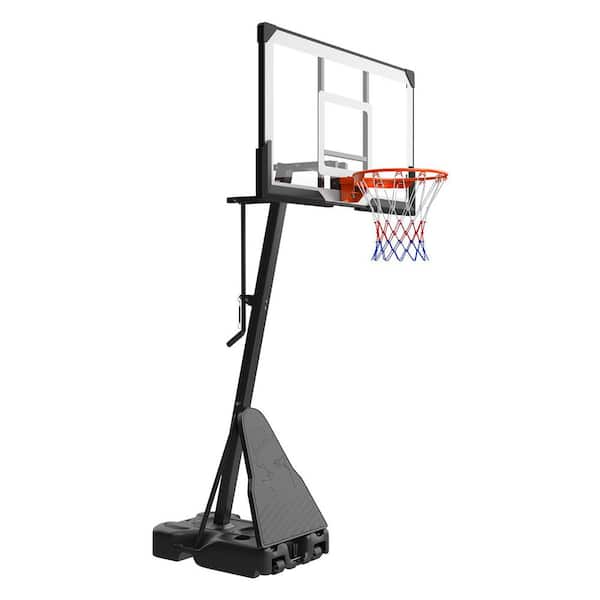 Portable Basketball Stand, 7.55 to 10 ft. Height Adjustment Basketball Hoop and Goal, with 54 in. PC Backboard