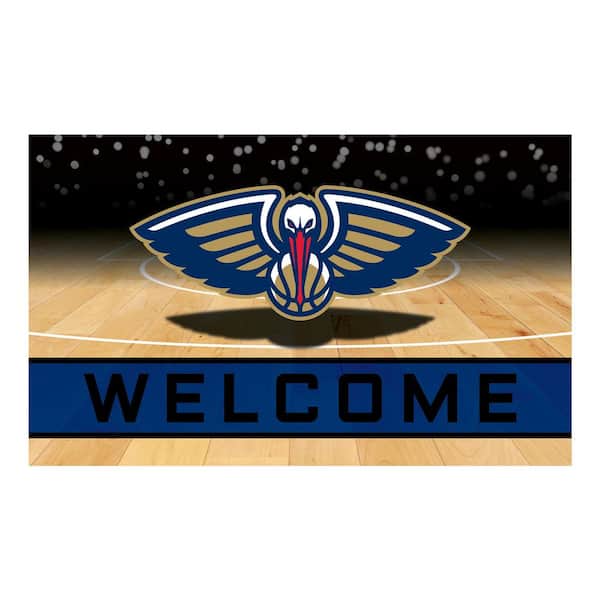 FANMATS NBA - New Orleans Pelicans 18 in. x 30 in. Rubber Door Mat