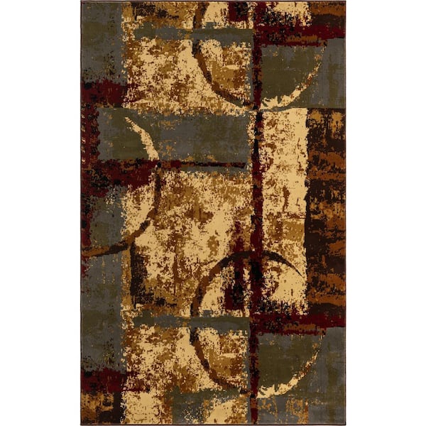Unique Loom Barista Catuai Multi 5' 0 x 8' 0 Area Rug
