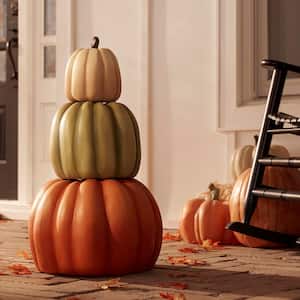 27 in 3-Piece Fall Harvest Stacked Pumpkin