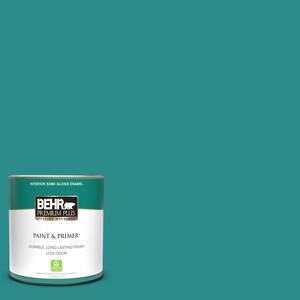 1 qt. Home Decorators Collection #HDC-FL13-12 Taos Turquoise Semi-Gloss Enamel Low Odor Interior Paint & Primer