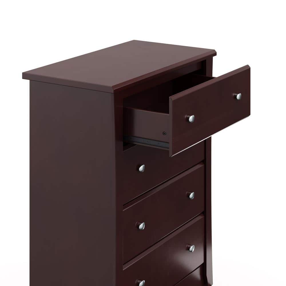 Espresso Double Nursery Vertical 4-Drawer Chest