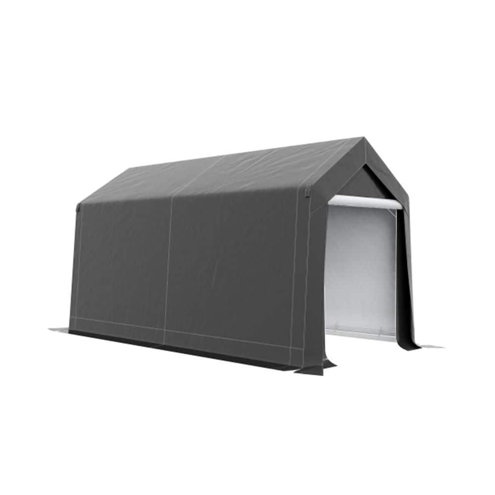 7 ft. x 12 ft. Heavy-Duty Steel Outdoor Storage Portable Garage with Ventilation Window and Large Door in Gray price history on PriceWatchPro