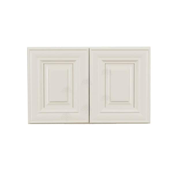 LIFEART CABINETRY Princeton Assembled 24 in. x 12 in. x 12 in. 2-Door Wall Cabinet no Shelf in Off-White