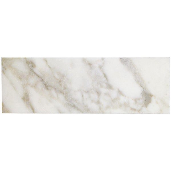 Calacatta Gold White 6 in. x 18 in. x 10mm Polished Marble Wall Tile (10 pieces 7.5 sq. ft. /Box)