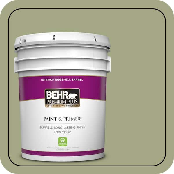 BEHR PREMIUM PLUS 5 gal. #S370-4 Rejuvenation Eggshell Enamel Low Odor Interior Paint & Primer
