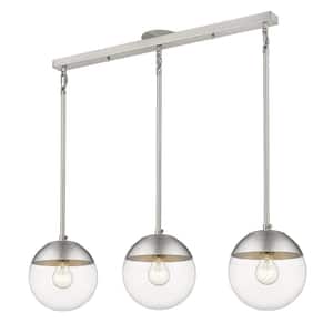 Dixon Linear Pendant in Pewter with Clear Glass and Pewter Cap