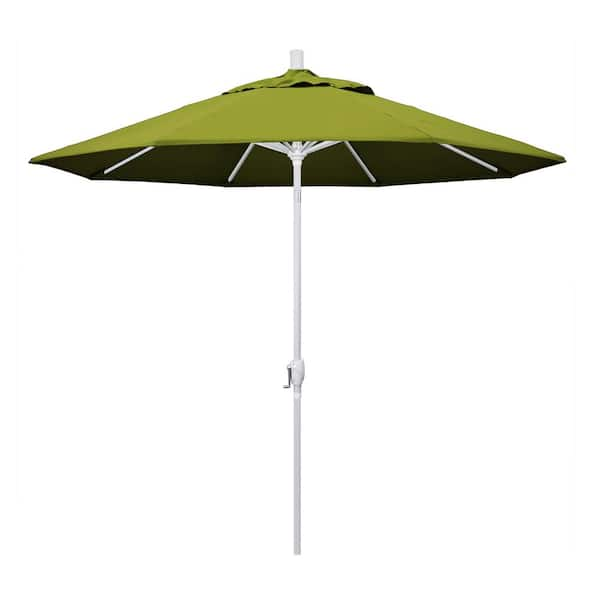 California Umbrella 9 ft. Aluminum Market Push Tilt - M White Patio ...