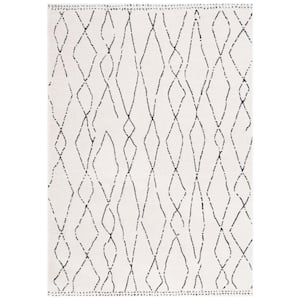 Melody Ivory/Black 9 ft. x 12 ft. Abstract Diamond Area Rug