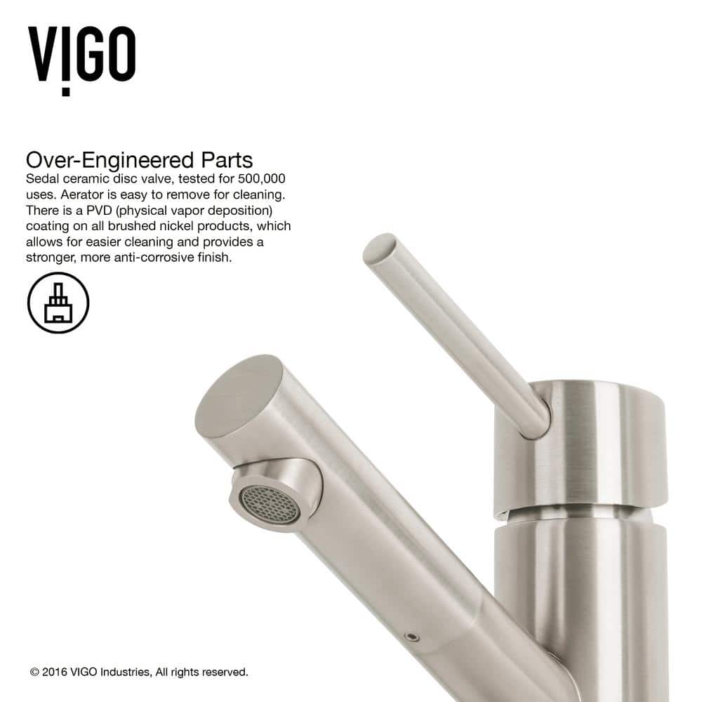 Modern Black Nickel Single-Hole Bathroom Faucet with Ceramic Disc