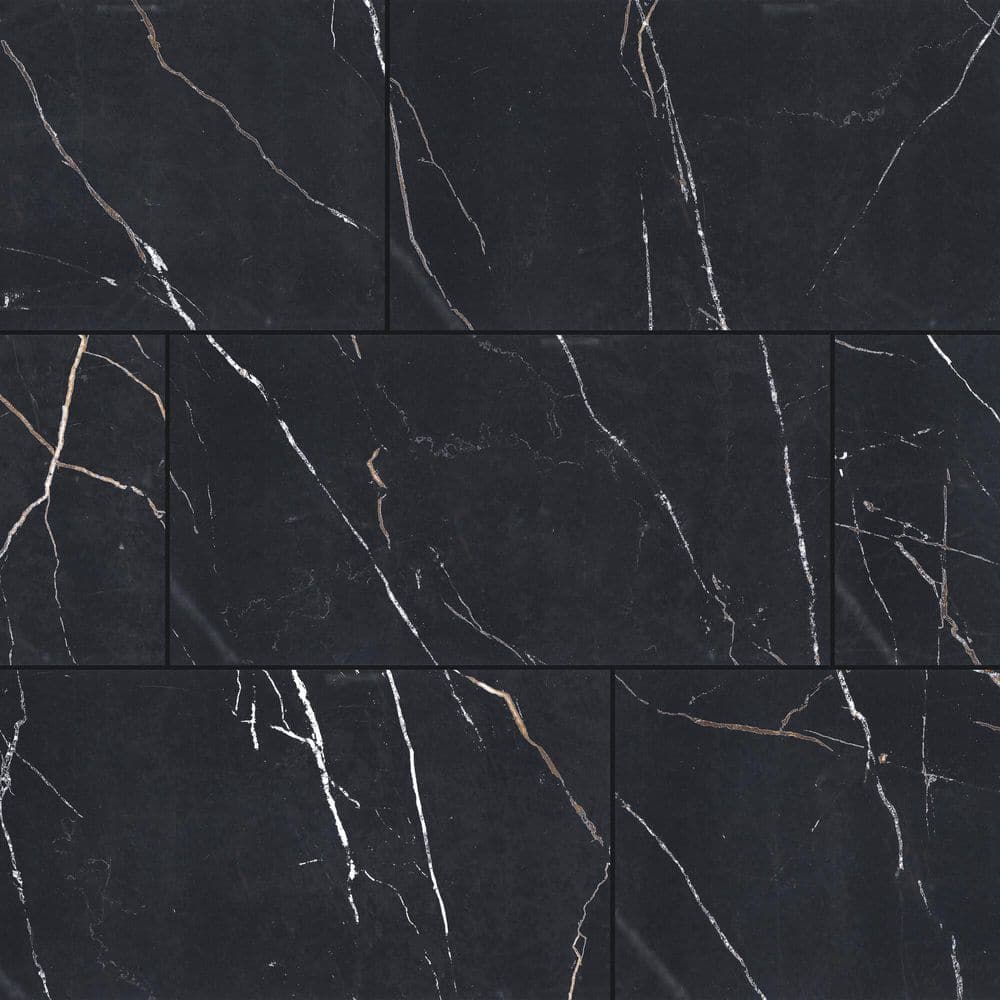 Perpetuo Infinite Black 12 in. x 24 in. Polished Porcelain Floor and Wall Tile (17.01 sq. ft. /case) price history on PriceWatchPro