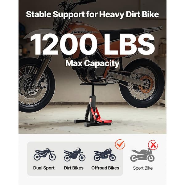 SKYSHALO Dirt Bike Lift Stand, Motorcycle Jack Lift Stand 1200lbs