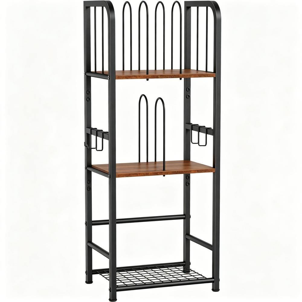 15.35 in. W 41.65 in. H x 10.51 in. D 3-Tier M-Shaped Detachable Dividers Iron Towel Storage Shelf in Black price history on PriceWatchPro