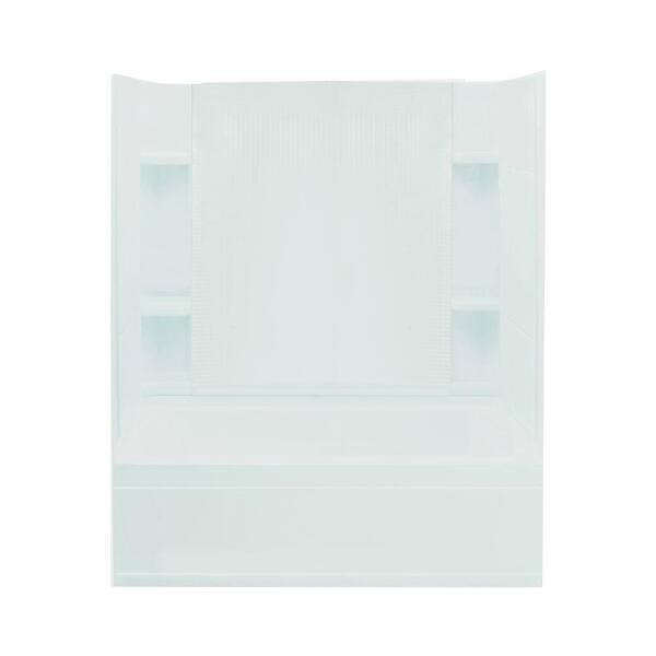 STERLING Accord 36 in. x 60 in. x 76 in. Four Piece Direct-to-Stud Bath/Shower Kit in White-DISCONTINUED