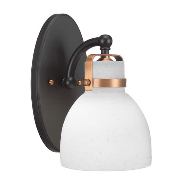 Unbranded Decatur 1-Light Matte Black and Brass Wall Sconce