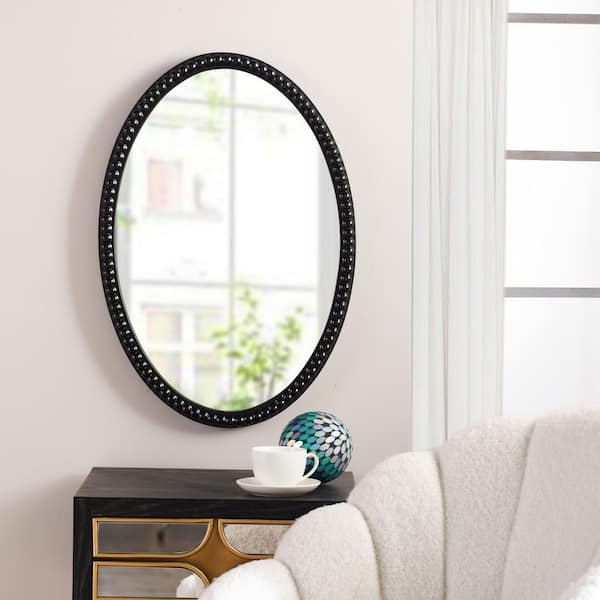 StyleCraft 25.2 in. x 17.32 in. Modern Oval Framed Black StyleCraft 25.2 in. x 17.32 in. Modern Oval Framed Black