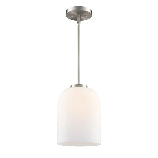 Laphia 8 in. Wide 1-Light Pendant-Brushed Nickel