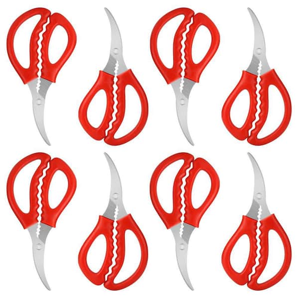 8pcs Stainless Steel Seafood Scissors Crab Shears Set Multifunctional Crackers and Tools for Crab Lobster