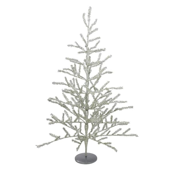 3 ft. Unlit Full Champagne Tinsel Artificial Christmas Tree Twig