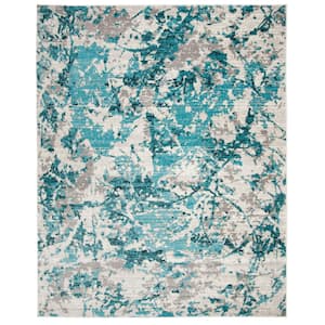 Skyler Blue/Ivory 9 ft. x 12 ft. Abstract Area Rug