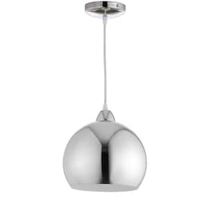 Sabine 1-Light Chrome Globe Hanging Pendant Lighting