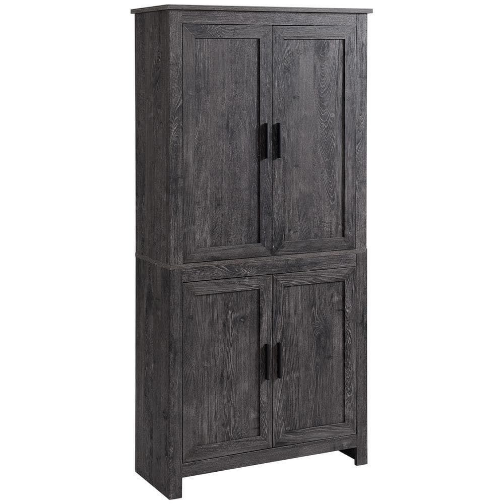 31.25 in. W x 13 in. D x 64 in. H Bathroom Gray Linen Cabinet 2023-11 ...