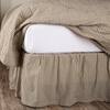 VHC BRANDS Sawyer Mill 16 in. Farmhouse Charcoal Ticking Stripe King Bed Skirt 51932