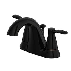 Gable 4 in. Centerset 2-Handle Mid-Arc Bathroom Faucet in Oil Rubbed Bronze