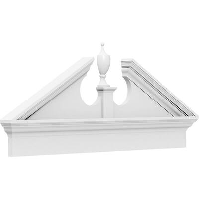2-3/4 in. x 56 in. x 20-7/8 in. (Pitch 6/12) Acorn Architectural Grade PVC Combination Pediment Moulding