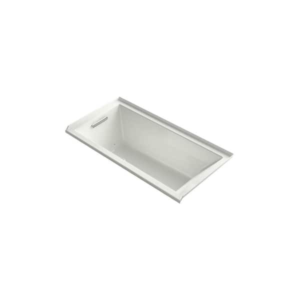 KOHLER Underscore 5 ft. Air Bath Tub with Left Drain in Dune