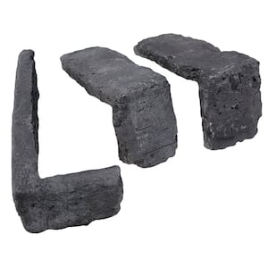 Old Chicago Charcoal 7.08 in. x 2.50 in. Thin Brick 7.87 lin. ft. Corners Manufactured Stone Siding