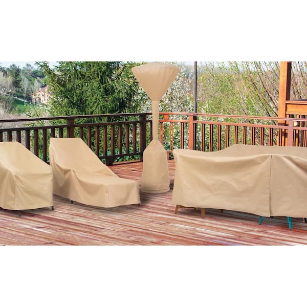 Modern Leisure Basics Water Resistant Outdoor Patio Chaise Lounge Cover 27 In W X 76 In D X 30 In H Beige 7648a The Home Depot