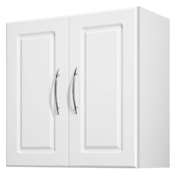 Wall Mounted Cabinet, 2 Doors, Adjustable Shelf, 2-Tier Storage, 11.8 x 23.6 x 23.6 in, For Bathroom Kitchen Laundry