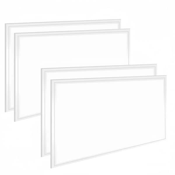 2 ft. x 4 ft. 7800 Lumens Integrated LED Panel Light, 5000K White Led Drop Ceiling Light (4-Pieces)