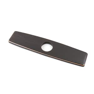 10 in. x 2.4 in. x 0.25 in. Brass Kitchen Sink Faucet Hole Cover Deck Plate Escutcheon in Oil Rubbed Bronze