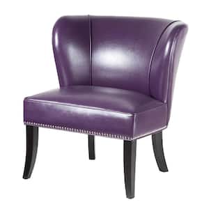 Sheldon Purple Modern Armless Accent Chair