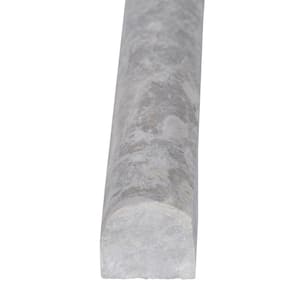 Fantasy Gray Pencil Molding 3/4 in. x 12 in. Polished Marble Wall Tile