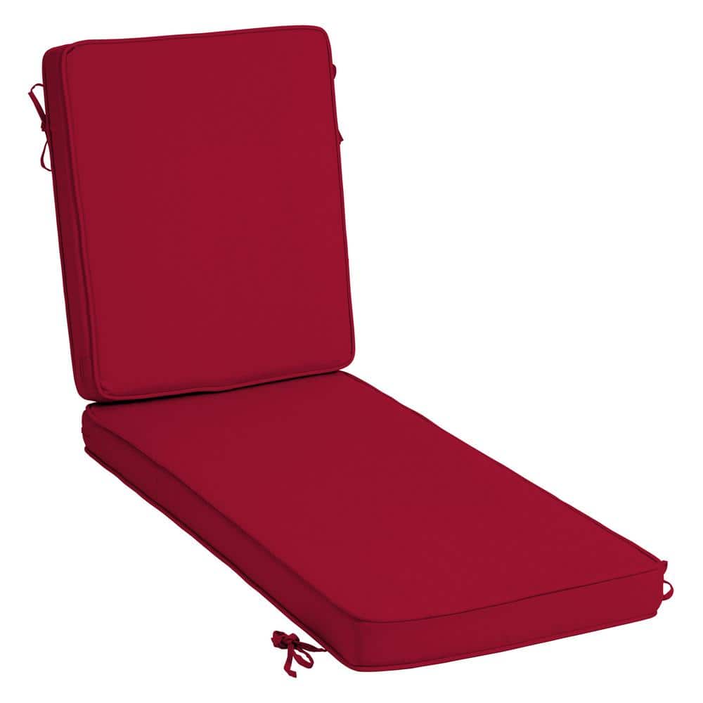 Arden Selections ProFoam Essentials 72 x 21 x 3.5 Inch Outdoor Chaise Lounge Cushion Ashland Black Jacobean
