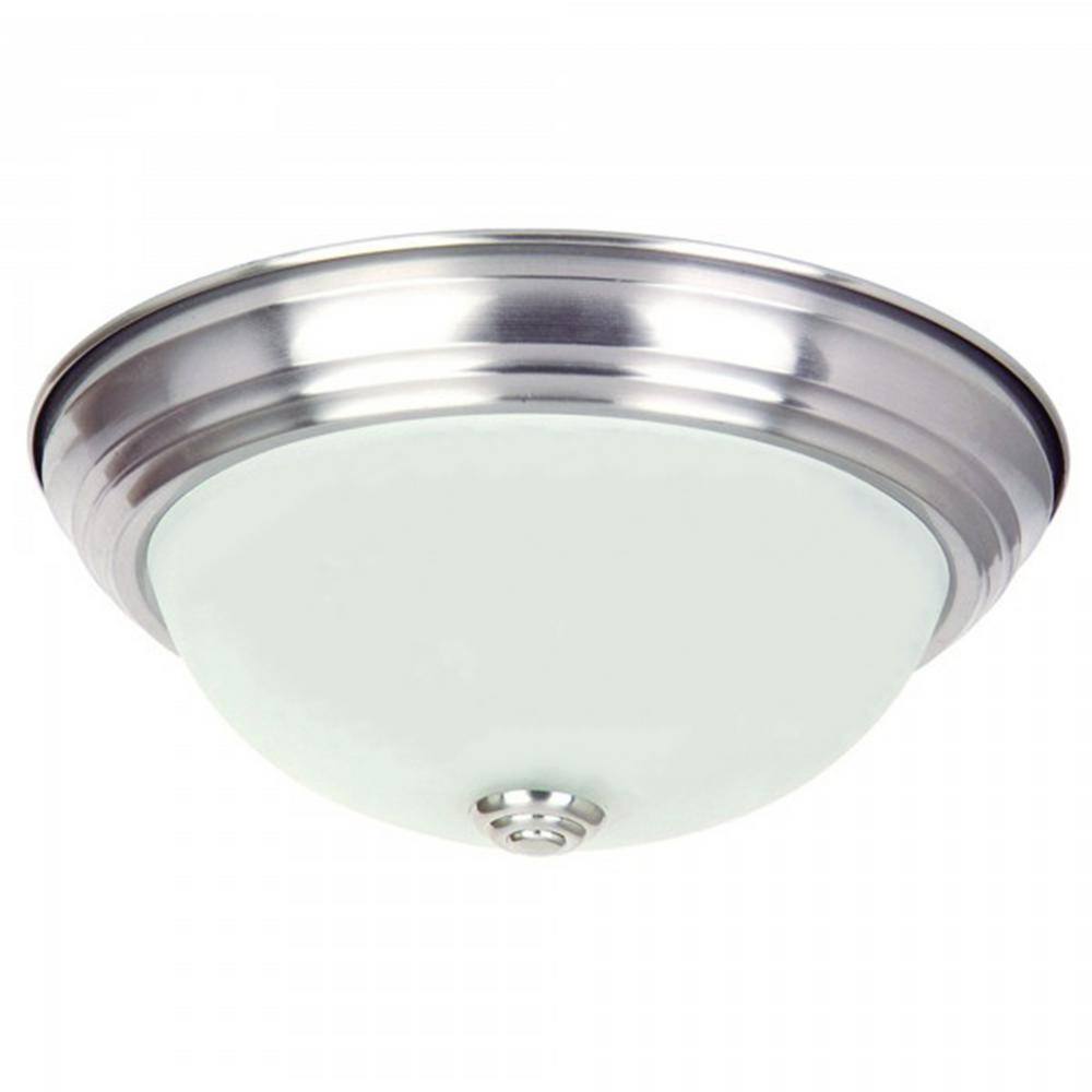 2-Light Satin Nickel Flush Mount LF1SNW - The Home Depot